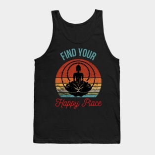 Silhouette of Buddha in Lotus Flower: Find Your Zen Tank Top